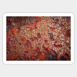 Rusted Iron Sheet with Paint Sticker